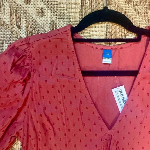 Tall Old Navy Mini Flare Dress | Swiss Dot | Brand New with Tags | Medium | - Picture 1 of 11